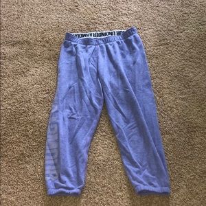 Purple under armor capris jogging pants